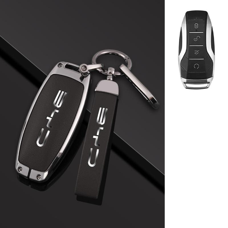 Car Key Case Cover Shell Fob for BYD Atto 3 Han EV Dolphin Lied Tang Dm Qin PLUS Song Pro MAX Yuan Zinc Alloy Protector Keychain