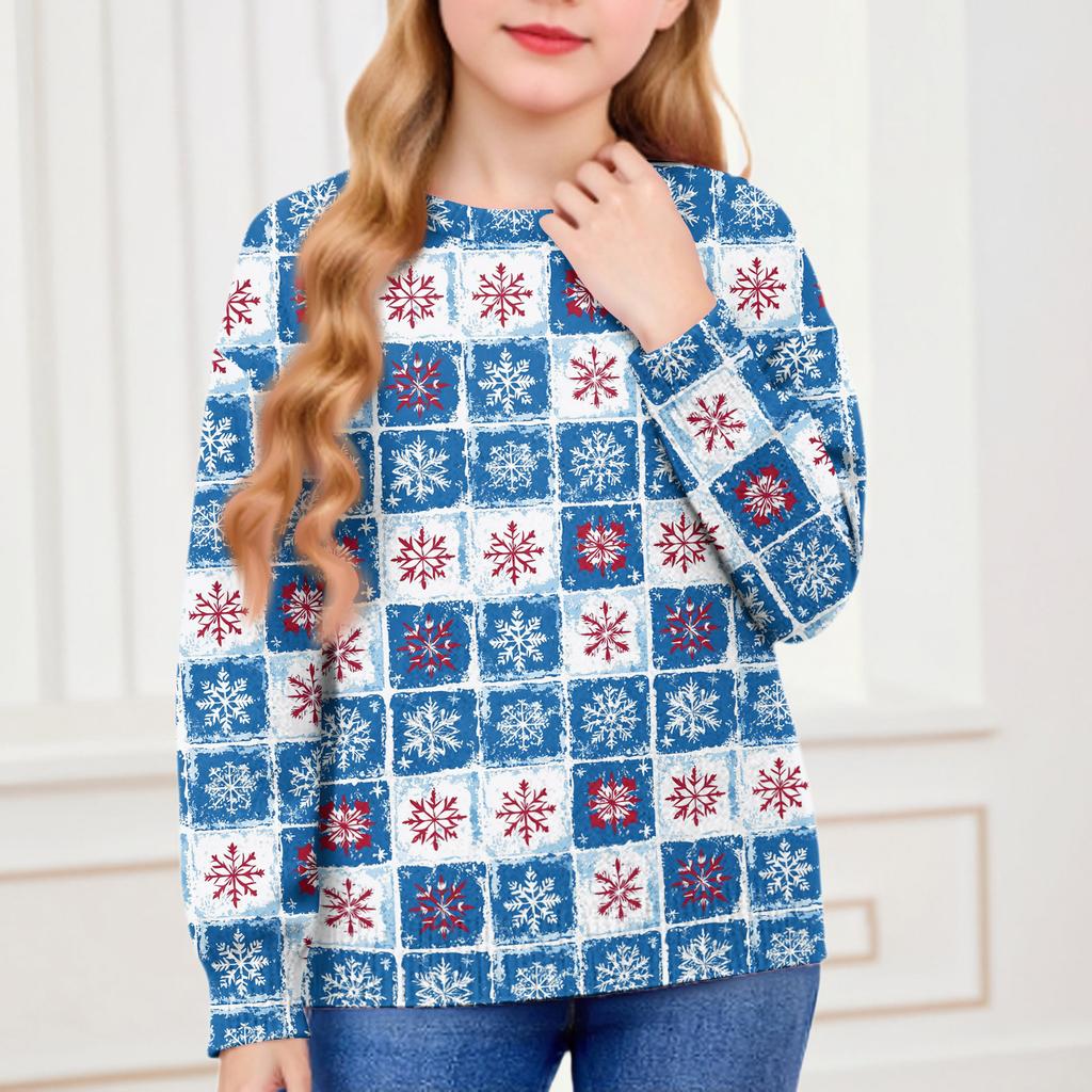 Christmas Day Sweatshirts For Children Boys And Girls Knit Sweater Cute Shirt Fall Crewneck Pullover Tops