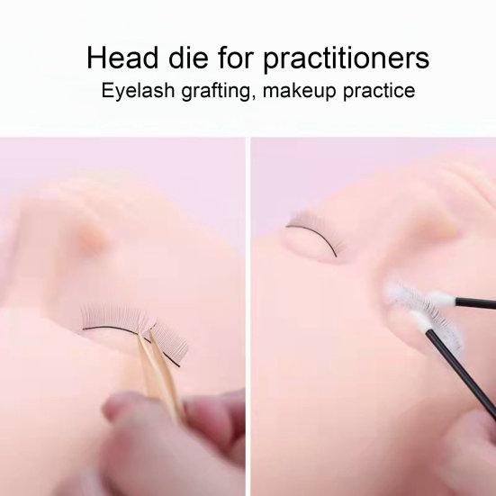 Practice Mannequin Head Easy Attachment Smooth Soft Professional Lash Mannequin Head for Makeup Training