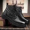 Popular Lace Up Leather Martin Boots Men's Spring and Autumn Boots