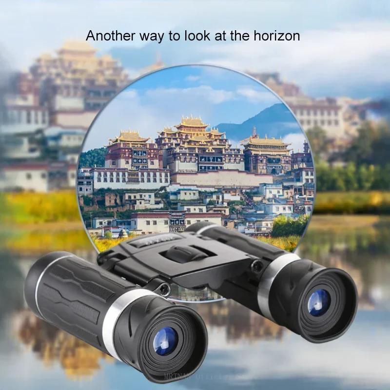 500x25 Powerful Binoculars Telescope Long Range Portable Folding Low Light Binoculars for Hunting Camping