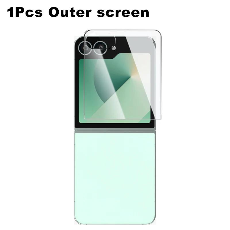 9in1 Back Tempered Glass Case For Samsung Galaxy Z Flip 5 6 Flip6 ZFlip6 Screen Protector Film Camera Lens Protective Glass Film