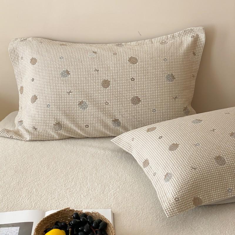 Cotton Muslin Pillowcase Set 48x74cm Soft Breathable Bedding Home Use 40s Count Pure Anti-Oil Stain