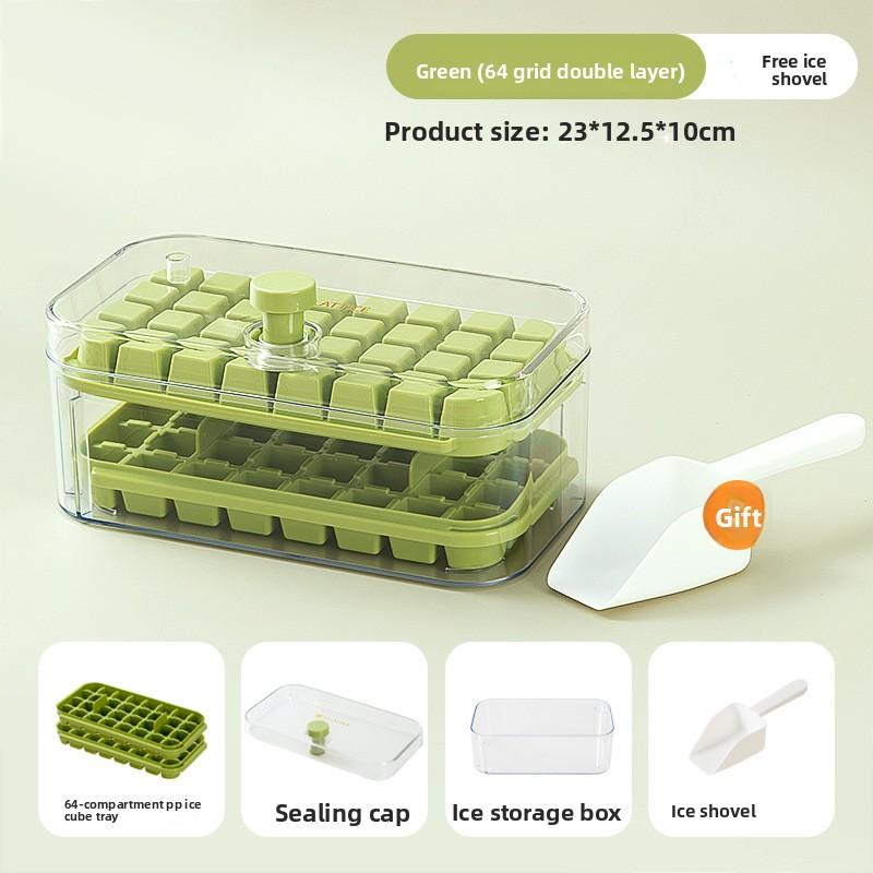 Press The Ice Cube Tray, Ice Cube Mold, Ice Maker, Household Refrigerator Storage Cover, Homemade Ice Box
