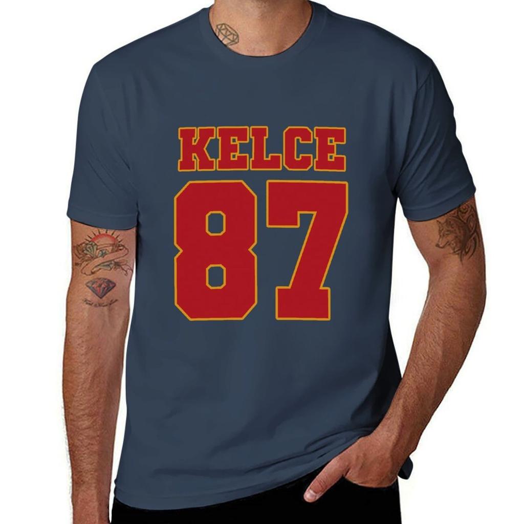Travis Kalce 87 Tshirt Big Size Loose Fit Tee Shirt Tshirt