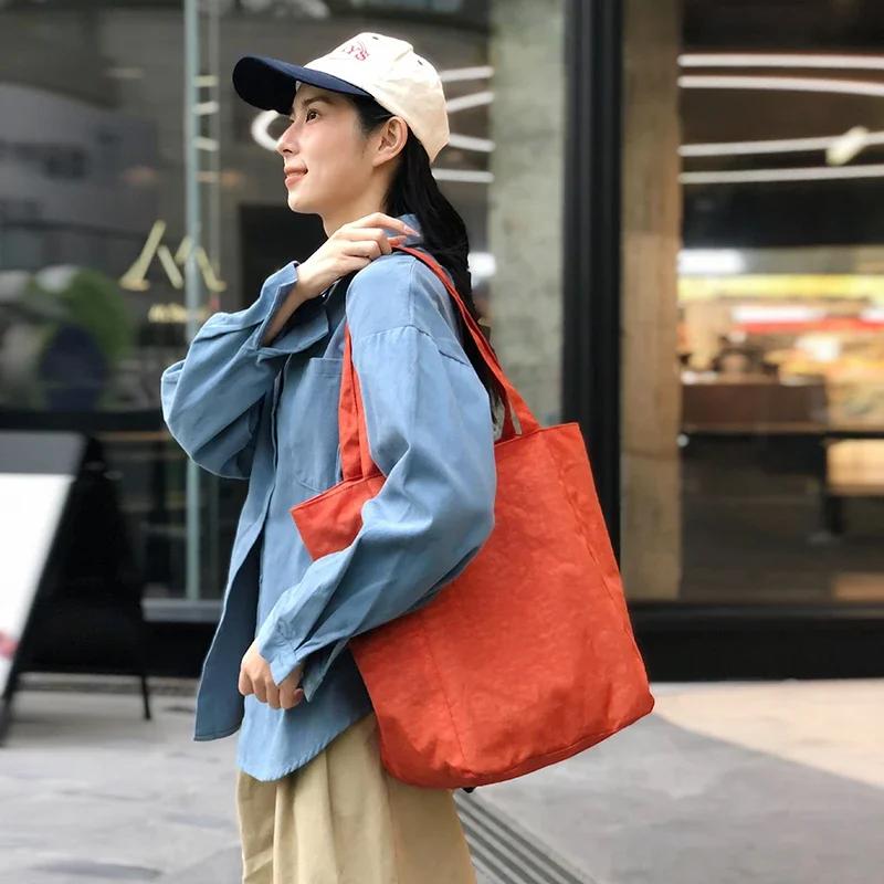 Solide Lässige Nähgarn-Taschen Große Kapazität Hochwertige Taschen für Damen Weicher Reißverschluss Nylon Damen-Taschen