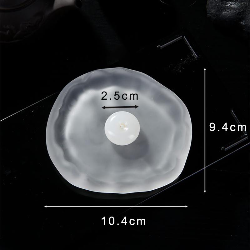 Mini Jade Incense Burner Incense Holder with Glass Incense Plate Ash Catcher Buddhism Supplies Home Decor