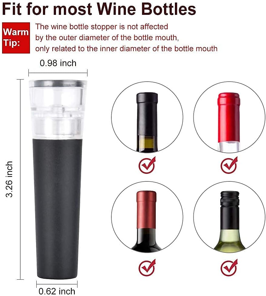 Vaccum Wine Bottle Stopper Fresh Wine  Aerator Wine Bottle Foil Cutter Wine Opener  In Box for Wine Accessories Home Bar Tools