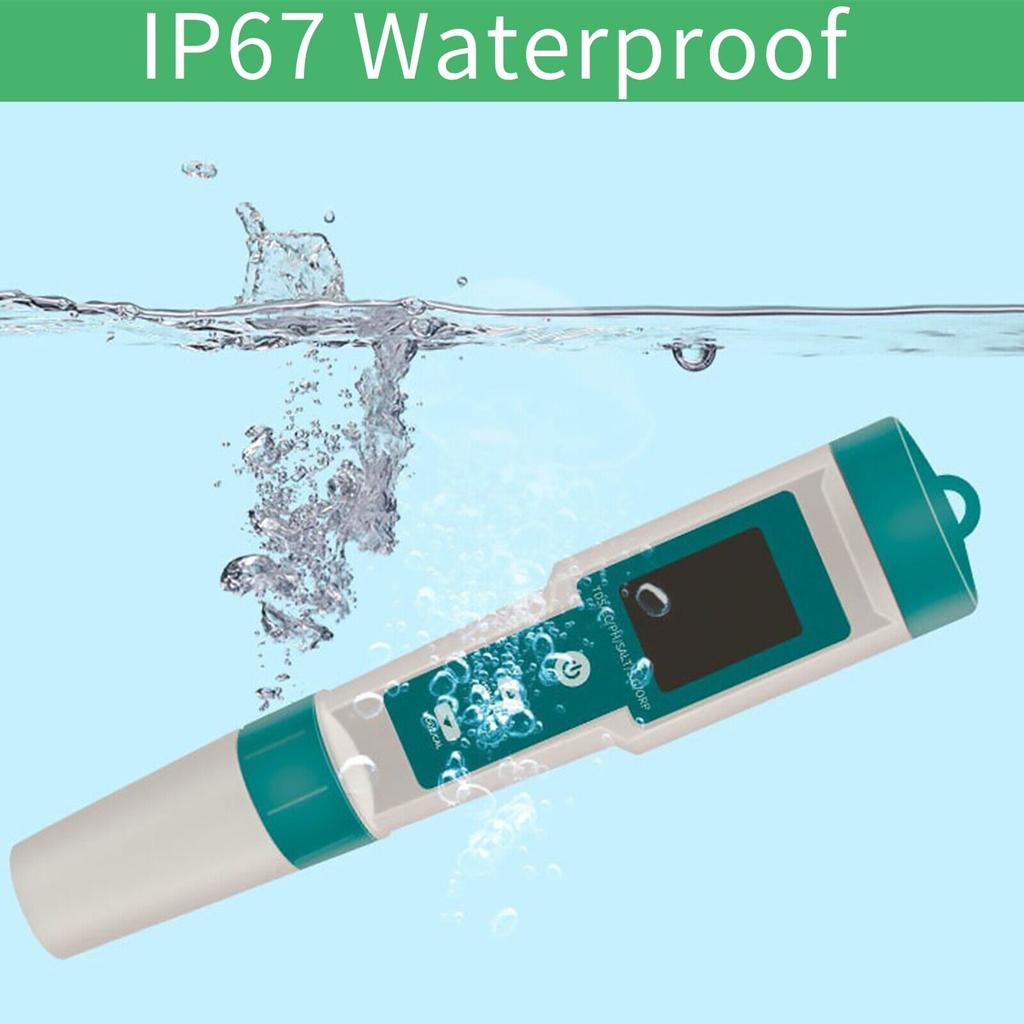 Digital PH Tester 7 In 1 TDS/EC/ORP/Temp/PH Meter Test Water Quality Monitor PH Tester For Household Drinking Hydroponics