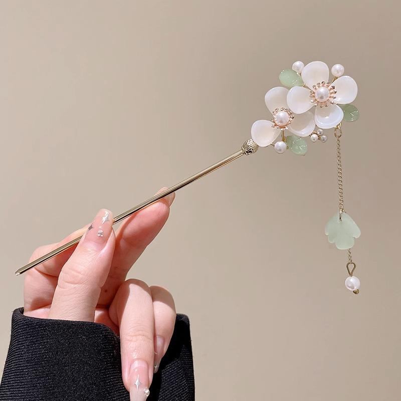 Maiglöckchen Quasten Haarnadel für Damen: Elegante Hanfu-Kopfbedeckung im antiken Stil