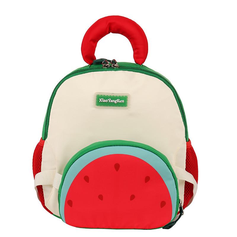 Kids Backpack With Breathable Oxford Cloth For School Use And Cute Cartoon Design Watermelon