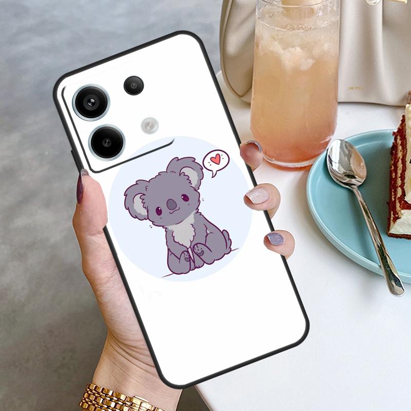 Cute Cartoon Koala Case For Xiaomi Redmi Note 13 8 9 10 11 12 Pro 12S 11S 10S 9S Redmi 13C 9C 10C 12C Cover