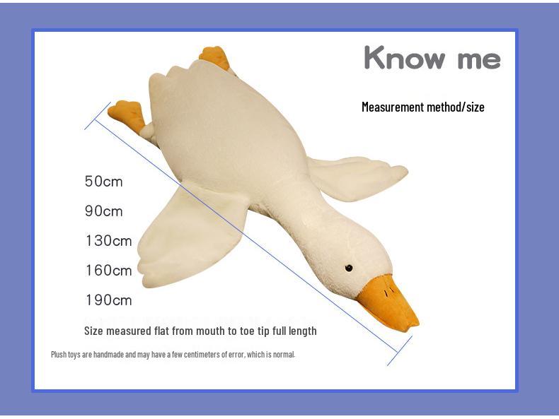 Plush Big White Goose Sleeping Pillow - Duck Toy Doll Birthday Gift
