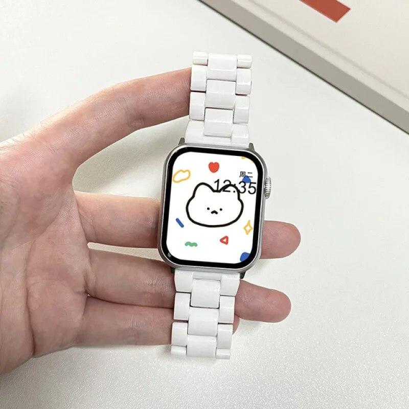 Candy Color Resin Strap for Apple Watch Ultra2 Strap 49mm 45mm 44mm 42mm 41mm 40mm 38mm 9 87 Macaron Wrist for Apple Watch Bands Belt for Iwatch Band