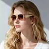 Square Personality 2025 Women's High-End UV Protection Sunglasses - Trendy European & American Outdoor Shades