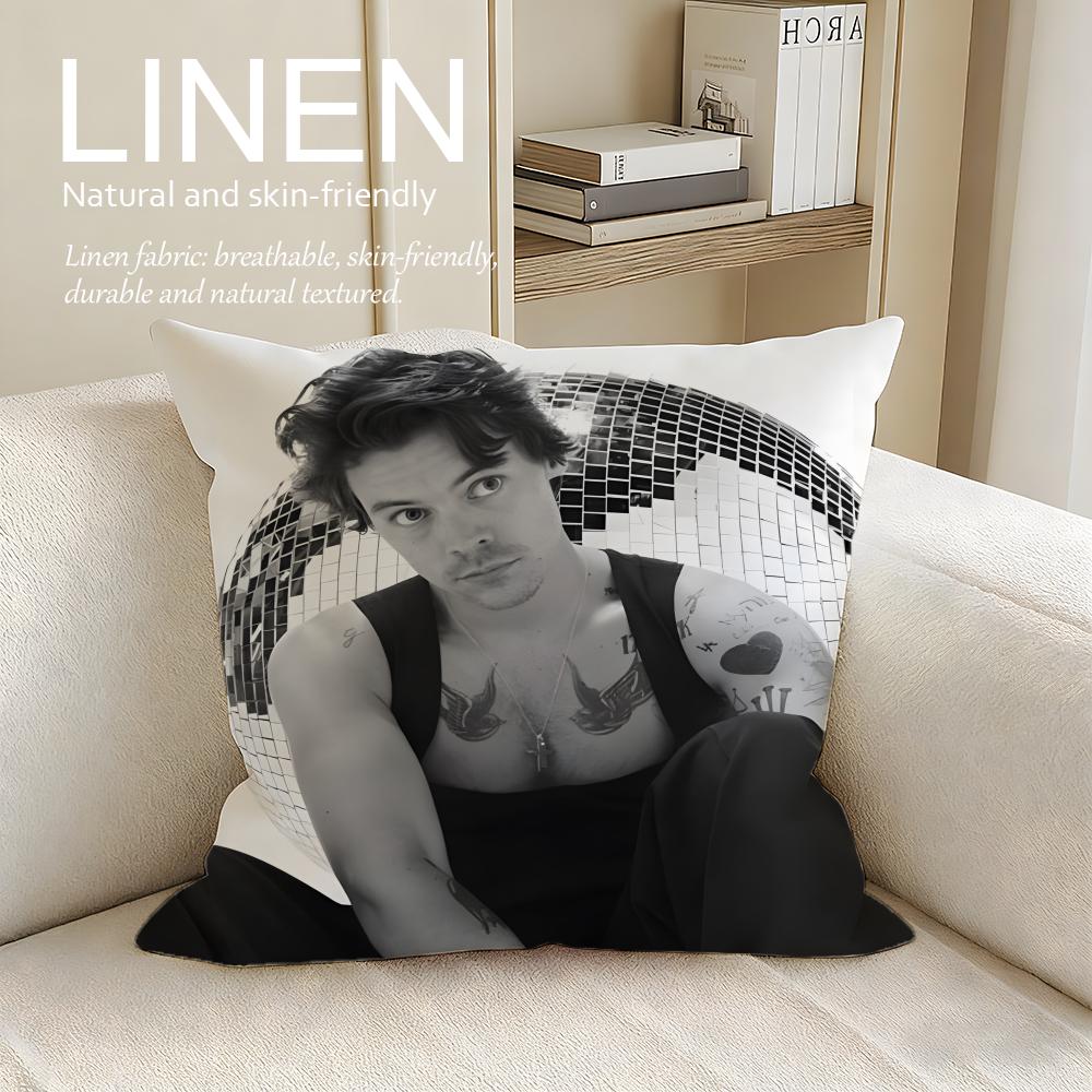 Music Harry Styles Cushion Cover Pillowcase Set Pcs x x Breathable Washable Sofa Cushion Cover