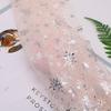 Polyester Fabric Snowflake Pattern Printed Fabric Tulle Fabric 1meter/Lot For Birthday Party Wedding Decor Craft Projects