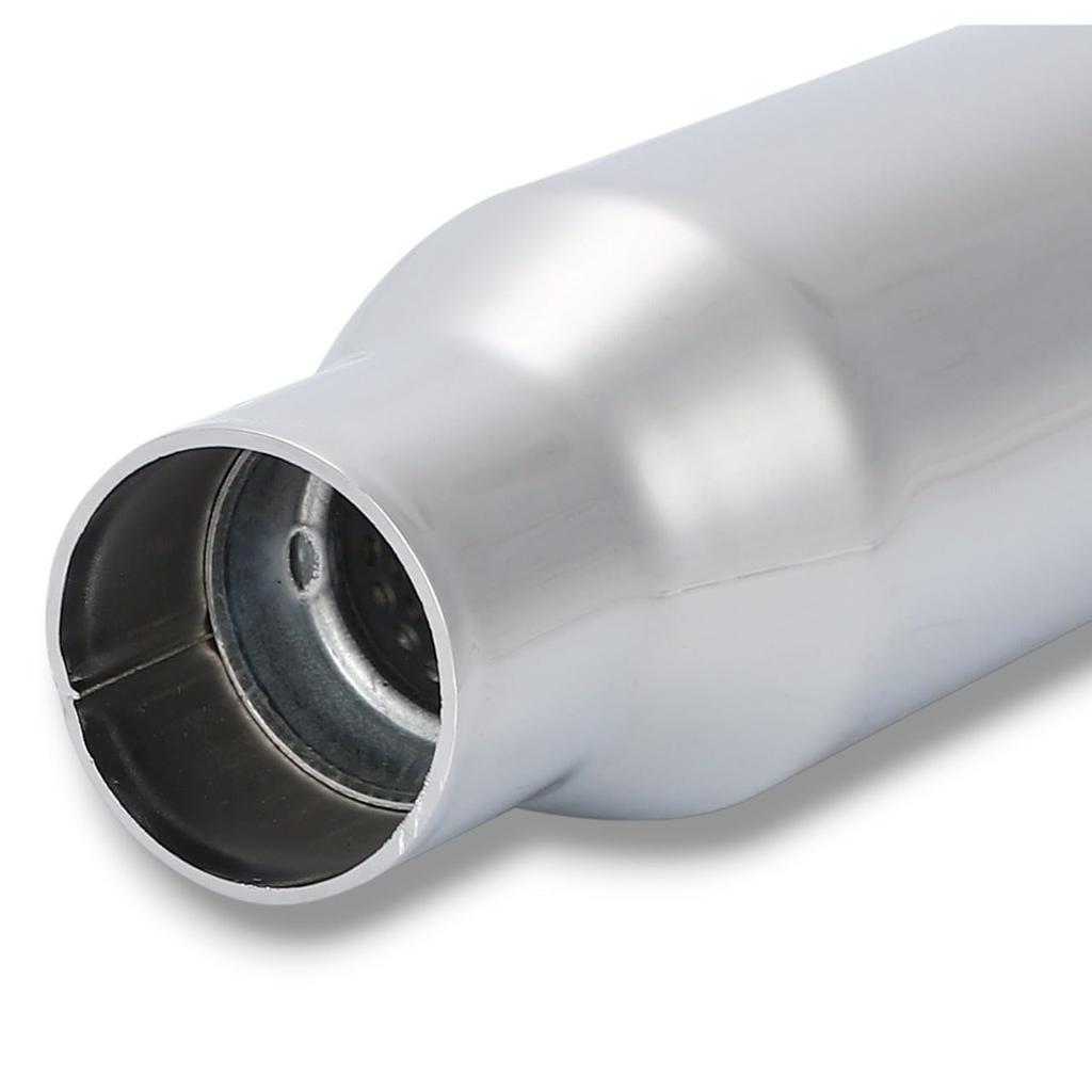Kanoan Amerikanischer Kurzer Slip-On Auspuff, Universelle Passform, 1 Stück, für Drag Star 400 250, W650, W800, W400, SR400, Estrella, Renessa, BOLT, XL883, Vulcan, Sha