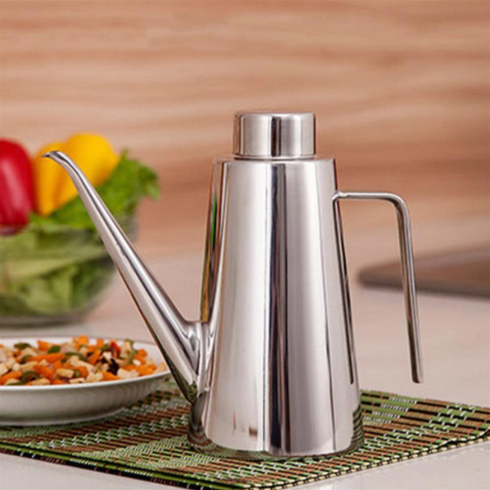850ML Olive Oil Dispenser 304 Stainless Steel Oil Can Pot  Commercial Restaurant