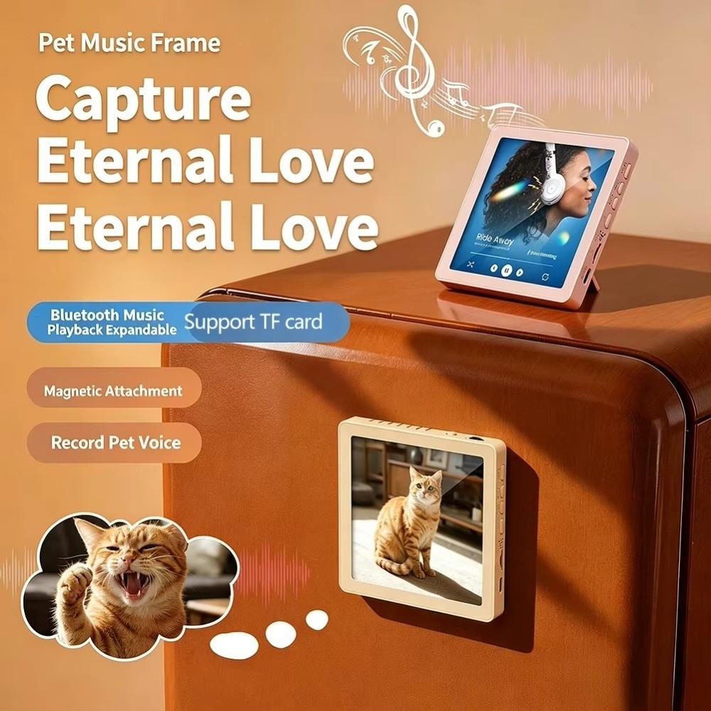 Fridge Magnet Electronic Photo Album Support Recording TF Card Magnetic Music Audio Gifts