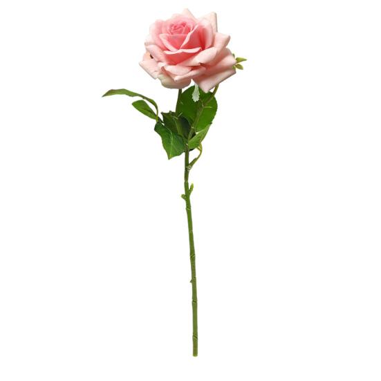 

Искусственная роза с зелеными листьями Реалистичный стебель искусственного цветка для дома, офиса, свадьбы, вечеринки, в помещении и на улице Декорация-центральный элемент стола темно-розовый