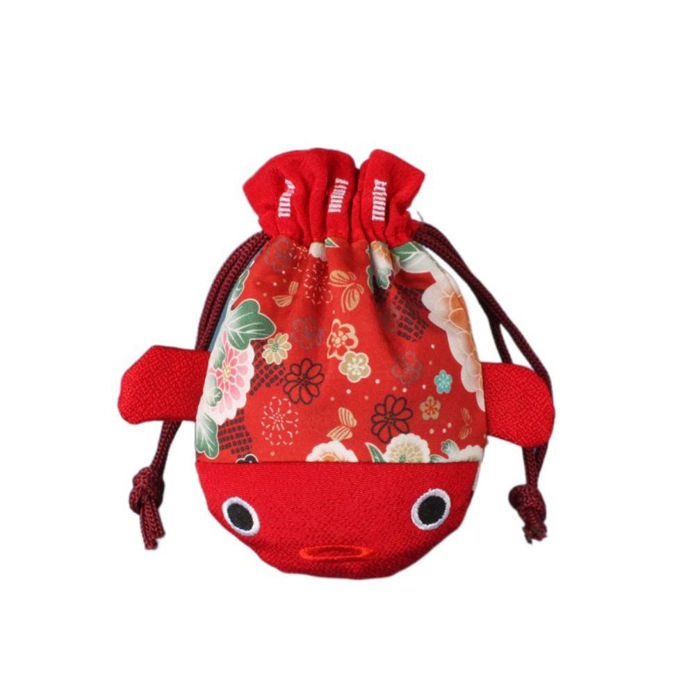

New Year Gold Fish Shape Handbag Cartoon Animal Festive Sugar Bag Party C
