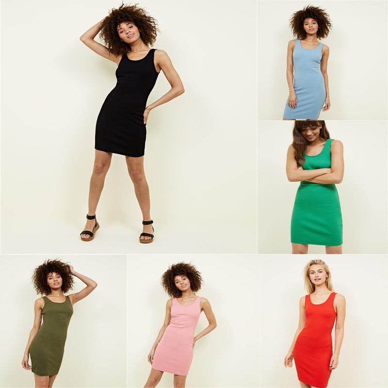 Women's Extra Long Tank Top Seamless Basic Tunic Soft Comfortable Casual Slip Dress