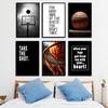 Basketball Canvas Wall Art Pirational Sport Theme Painting Picture Wall Decor Black White Basketball Motivational Quotes Poster Print Artwork for