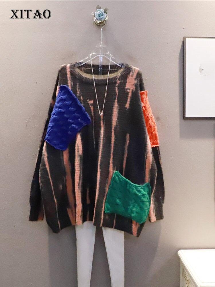 

XITAO Трикотаж мода Повседневный свободный пуловер Свитер WLD15055