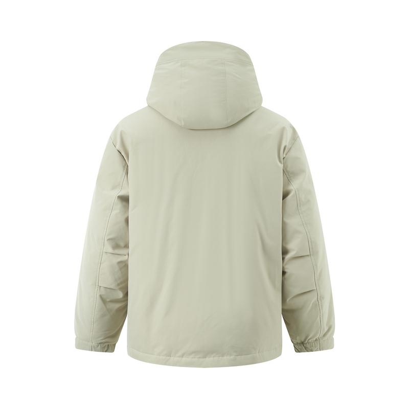 Li Ning CF Su Red Velvet Hot Pot Wasserabweisende Warme Lockere Kapuzen-Trend-Daunenjacke Herren Oberbekleidung Limette AYMU221-2