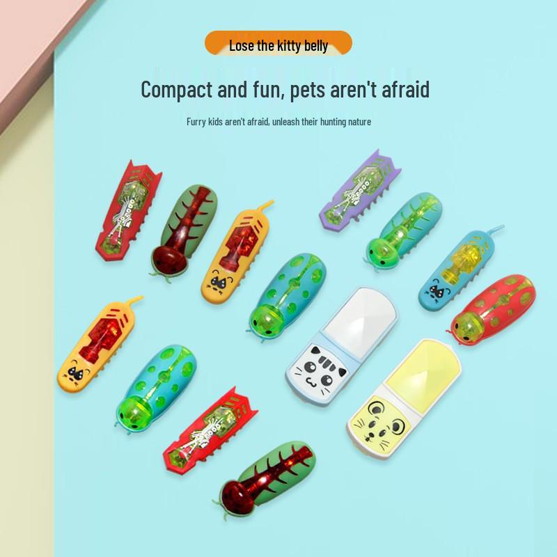Elektrisches Haustierspielzeug-Set: Hundezahnbürste, Mikro-Insektenhüpfer, Elektronische Maus und Mechanischer Katzen-Teaser