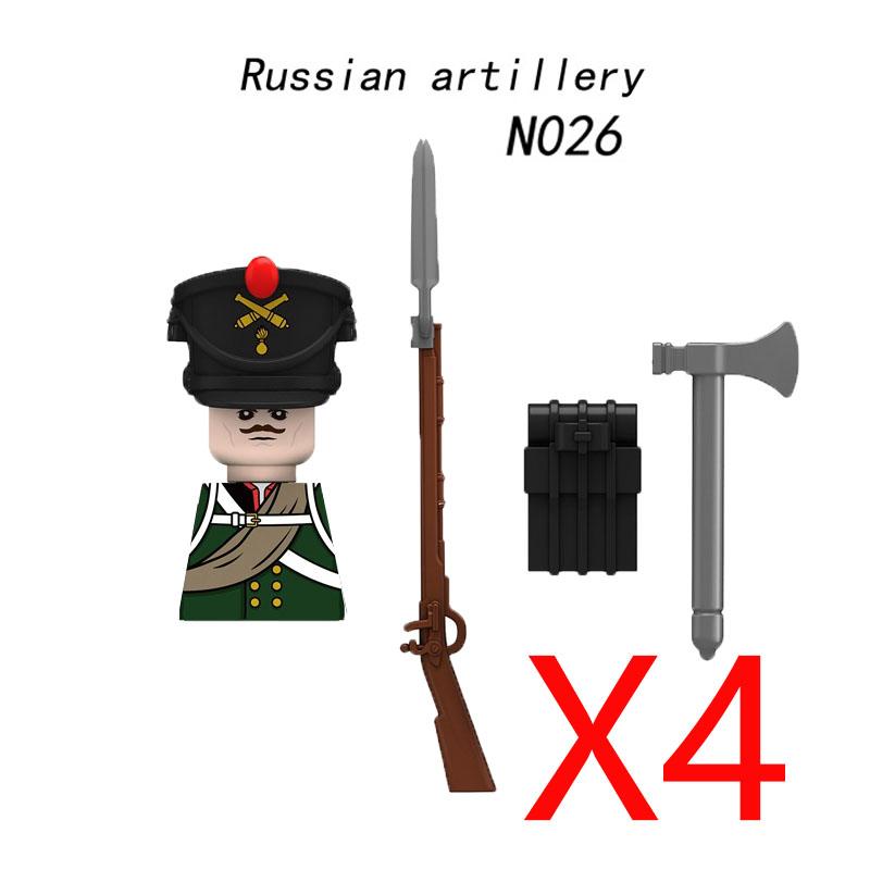 

Военные средневековые строительные блоки Наполеоновские войны Замок Рыцарь Солдат Фигурки Оружие Пушки Британско-французская армия Пехота MOC