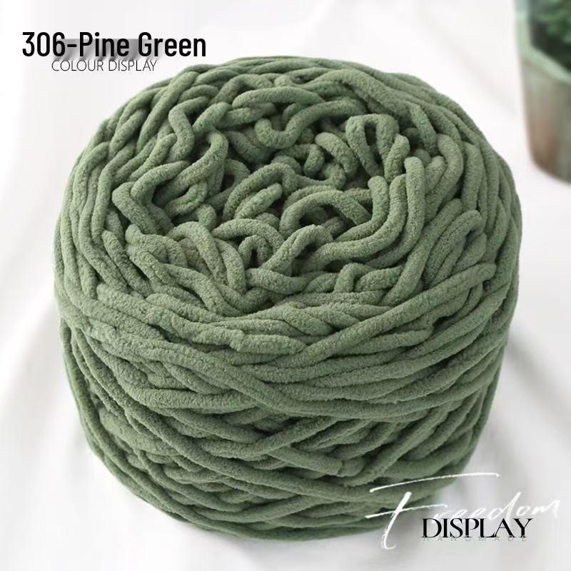 New 3.8 Liang Colored Ice Yarn: Thick Single-Strand for Crochet - Ideal for Shoes, Slippers, Scarves, and Seat Cushions.