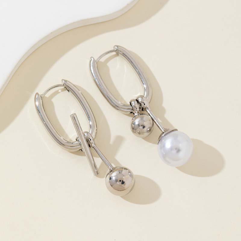 Punk Hip Hop Pentagram Pendant Earrings for Women Trendy Silver Color Star Geometric Circular Drop Earrings Jewelry Accessories