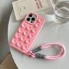 Cute Creative Lanyard Suction Cup Case For iPhone 16 15 Plus 14 13 12 11 Pro Max INS Extra Gadget Holder Funny Silicone Cover