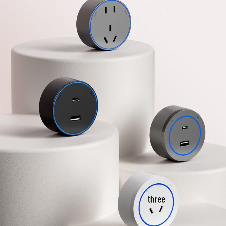 Track Power Strip for Kitchen & Living Room - Movable, Slide Rail, Anti-Shock Design