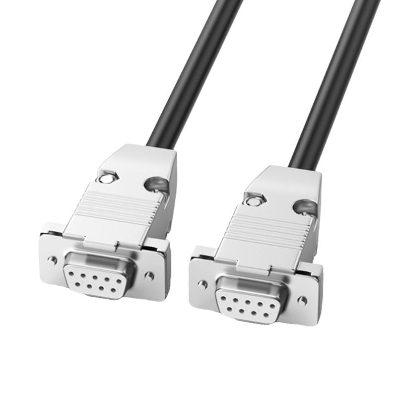 Gold Plated DB9 Serial Straight Connection Cable 28AWG Male Female 9-pin RS232 Data Wire Line for Computers