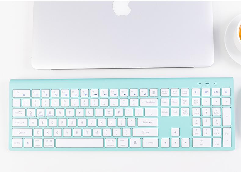 Bluetooth Wireless Keyboard & Mouse Set: Portable, Dual-Mode, for Laptop/Tablet/Office Use