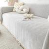Modern and Minimalist Chenille Herringbone Pattern Sofa Cover Fabric All-season Universal Sofa Towel