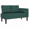 VidaXL Chaise longue avec coussins vert foncé tissu, canapé rembourré, canapé pour chambre à coucher, canapé à 2 places, 4007582