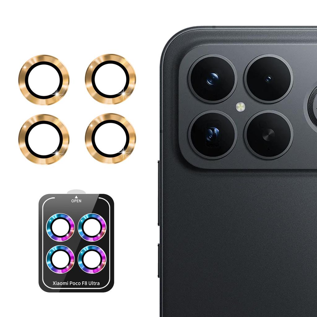 For Xiaomi Poco F8 Ultra Camera Lens Protector ENKAY Hat-Prince Metal Ring Lens Film