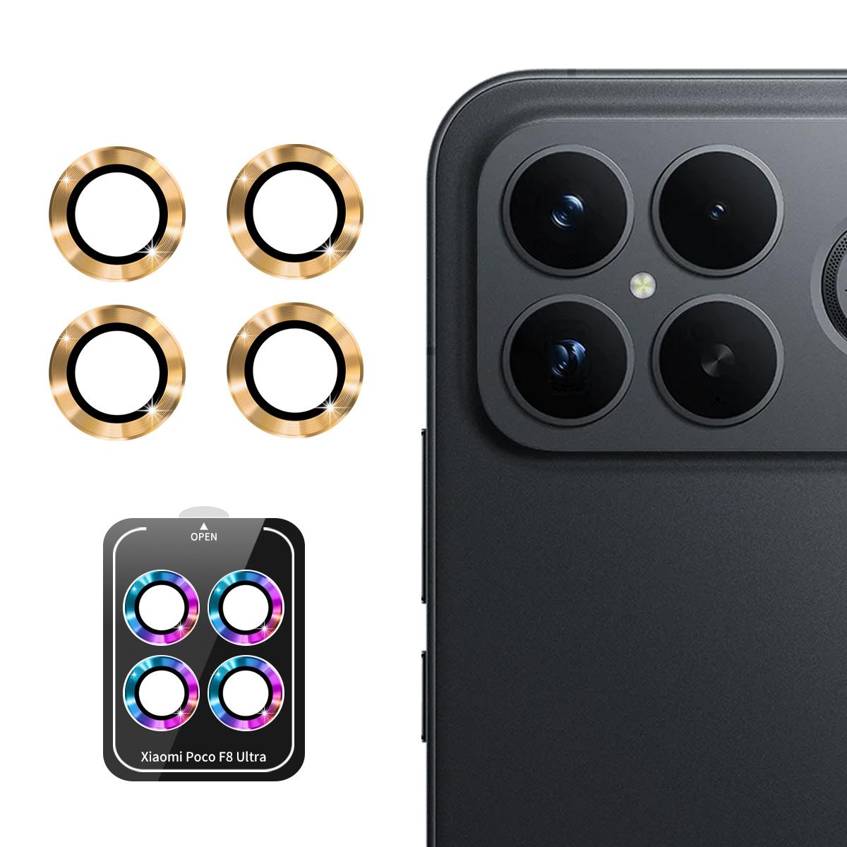 Для Xiaomi Poco F8 Ultra Защитная пленка на объектив камеры ENKAY Hat-Prince Металлическое кольцо Пленка на объектив