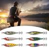 Luminously Squid Jig Hook Fishing Lures Baits Hard Artificial Shrimp Baits with Hook Hard Night Fishing Baits Enduring
