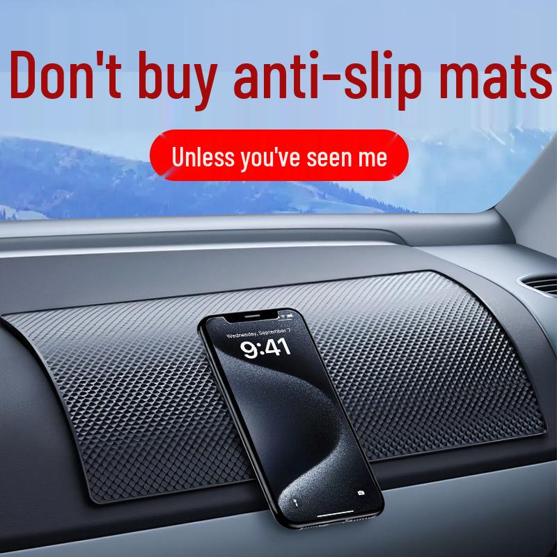 Anti-Slip Dashboard Phone Pad: Heat-Resistant Gel Sticker for Car Console Storage.