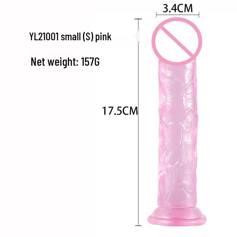 Large Crystal TPE Soft Eggless Dildo - Long-lasting Transparent Adult Pleasure Device
