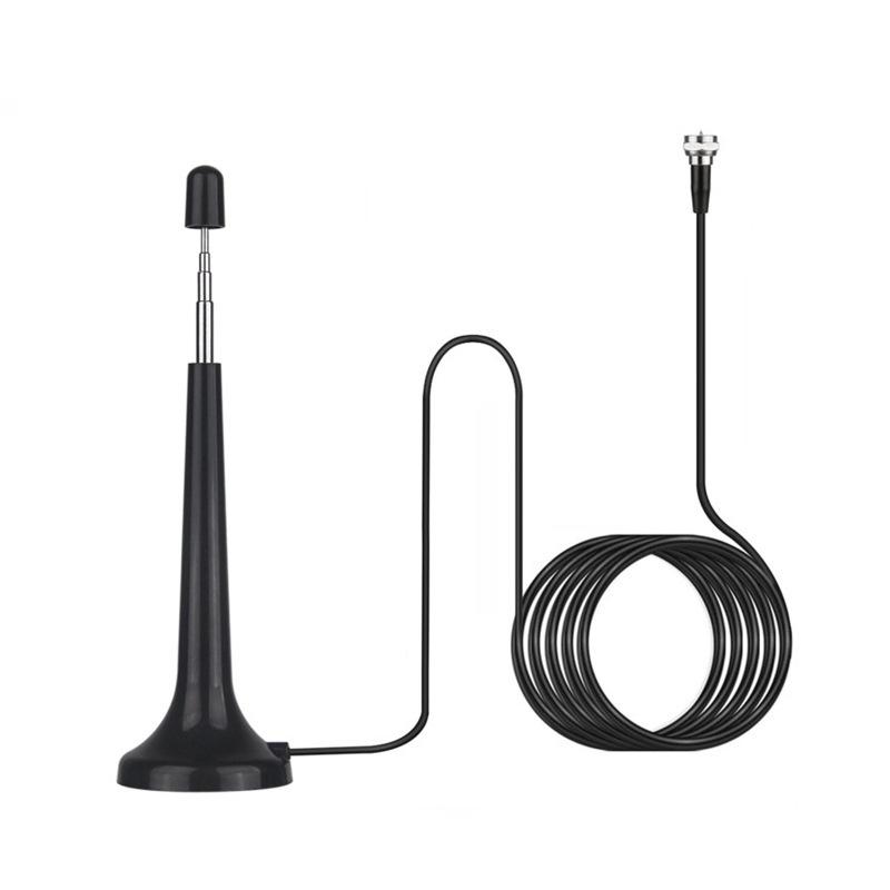 75Ohm Fm Telescopic Antennas Amplified Dab Fm High Gain With 3 Adapters For Home Radio Use