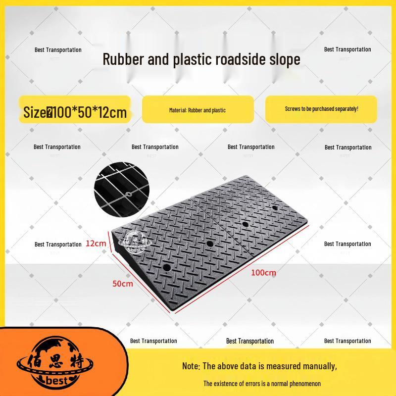 Household Rubber Threshold Ramp for Curbs and Slopes: Car and Road Edge Climbing Pad