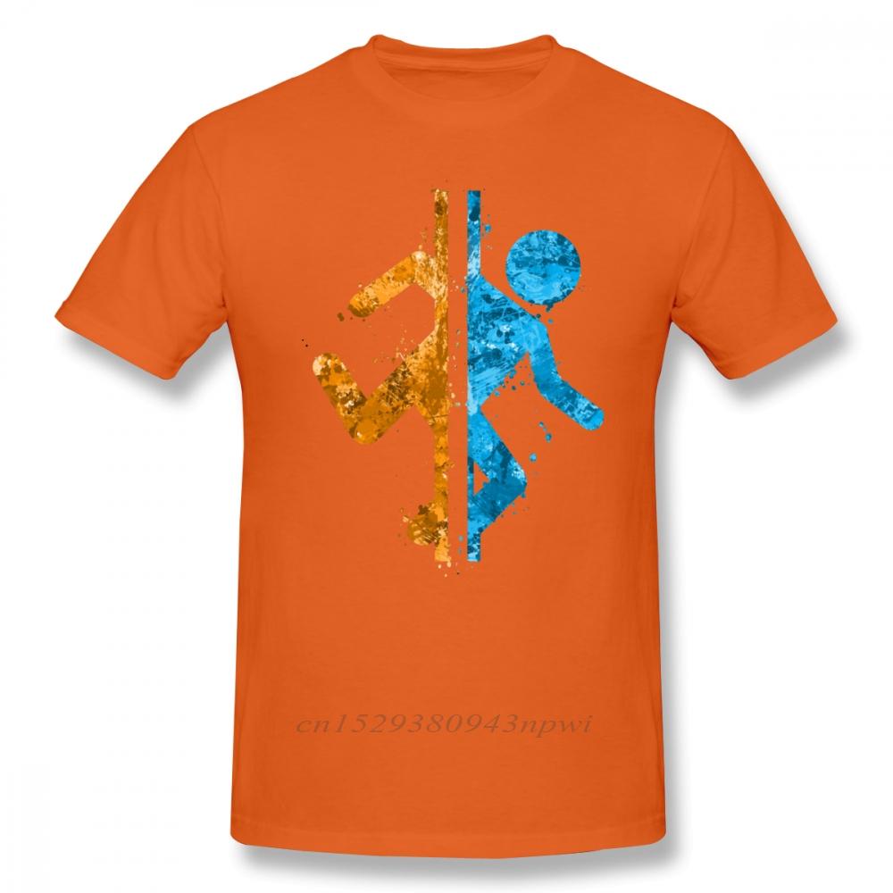 Portal T Shirt Portal Splatter TShirt Printed Casual Tee Shirt Mens Cute Cotton Short Sleeves Tshirt