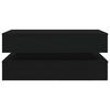 LED Coffee Table In Black Oak Look 90 X 50 X 40 Cm