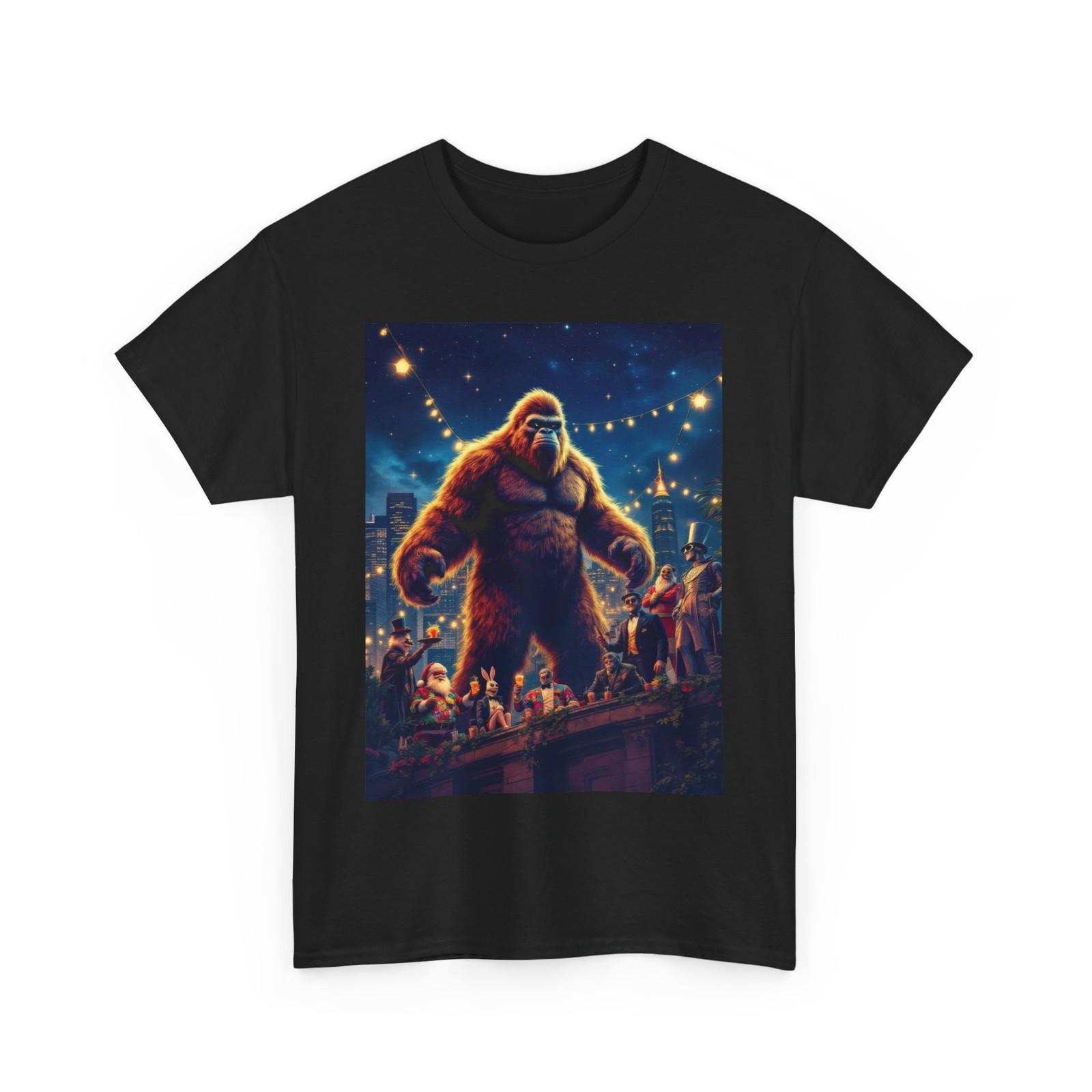 Bigfoot s Celebration Party T-Shirt | Funny Sasquatch Party Tee | Cryptid Humor S